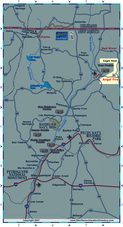 North Central New Mexico Map