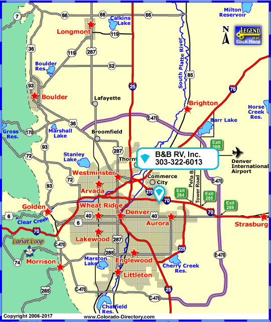 B&B RV Inc Location Map