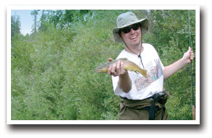 Fly fishing at East River, Crested Butte, Colorado