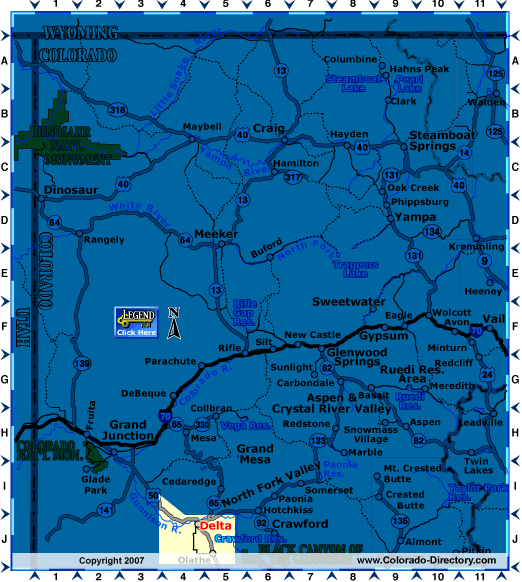 Northwest Colorado Map