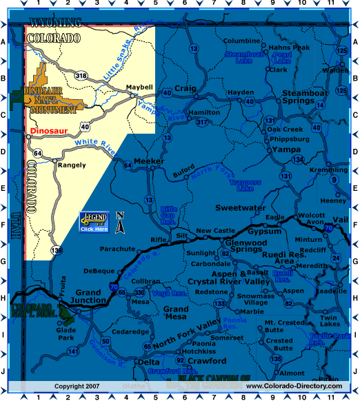 Northwest Colorado Map