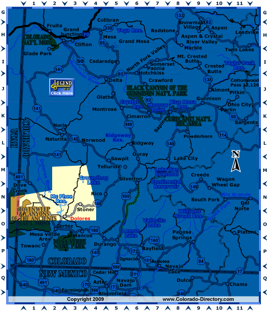 Southwest Colorado Map