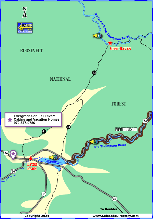 Lake Estes Fishing Map, Colorado