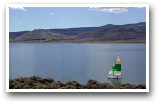 Boat on Blue Mesa Reservoir, Colorado