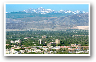 Aerial view of Fort Collins, Colorado