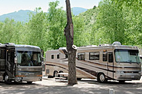 Fountain Creek RV sites with pull-thrus located in Colorado Springs, Colorado.