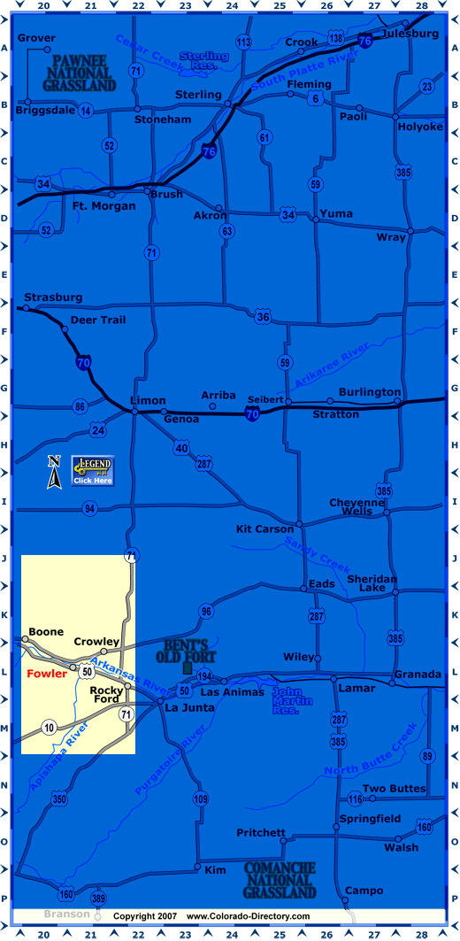 Eastern Colorado Map