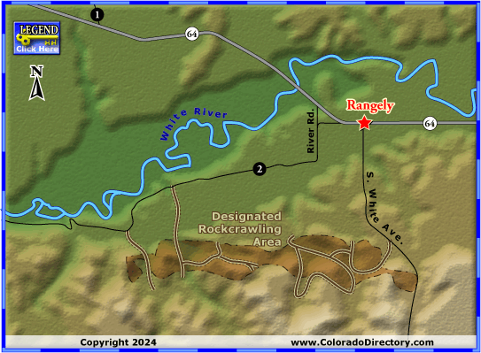 Jeep, ATV, UTV, Rockcrawling, Trails Map for Dinosaur, Rangely, Colorado