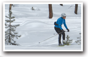 Cross country skiing the backcountry near Grand Lake, Colorado