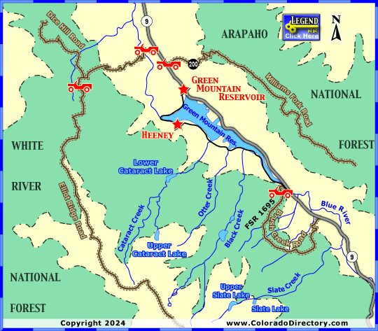 Green Mountain Reservoir ATV, UTV, Jeep Trails Map, Colorado