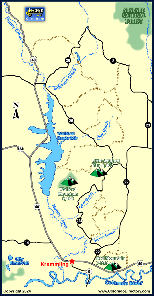 Kremmling ATV/UTV, Jeeping, 4x4 Trails Map, Colorado