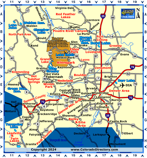 North Central Colorado Map