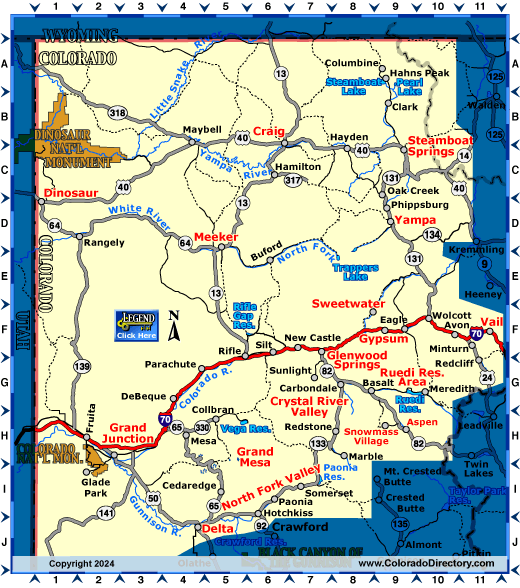 Northwest Colorado Map