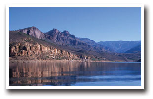 Blue Mesa Reservoir and the surrounding mountains near Crawford, Colorado