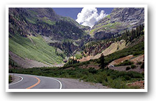 Beautiful view along US Hwy 550 and the San Juan Skyway, Colorado Vacation Directory