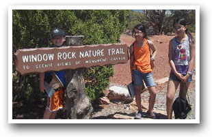 Window Rock sign, Colorado