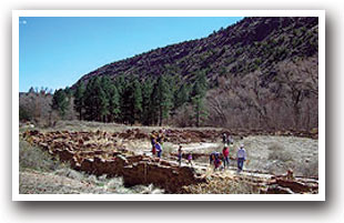 The Remains of Tsankawi Village in Bandelier National Monument, New Mexico.