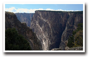 The canyon wall at the Black Canyon of the Gunnison, Colorado