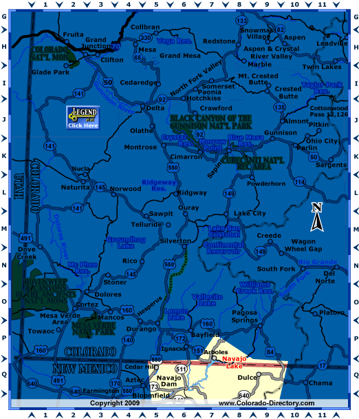 Southwest Colorado Map