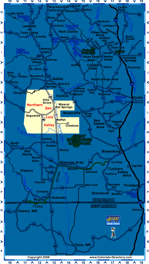 South Central Colorado Map