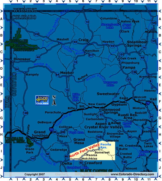 Northwest Colorado Map