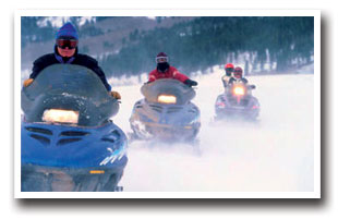 Snowmobiling near Ouray, Colorado