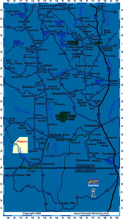 South Central Colorado Map