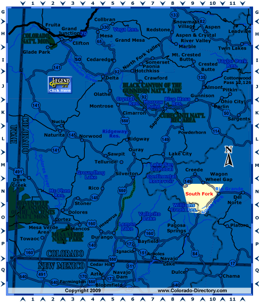 Southwest Colorado Map