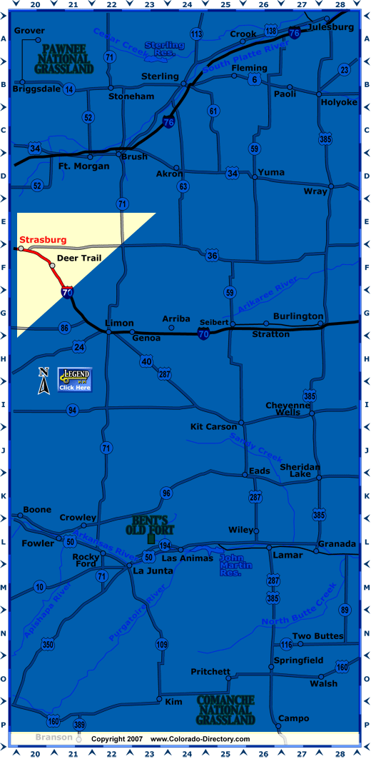 Eastern Colorado Map