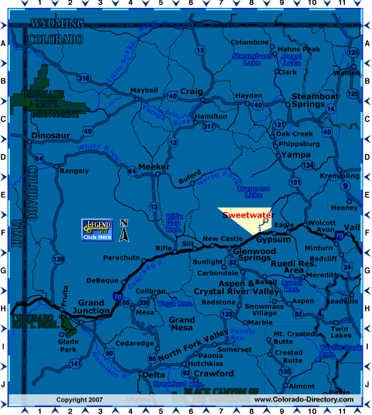 Northwest Colorado Map