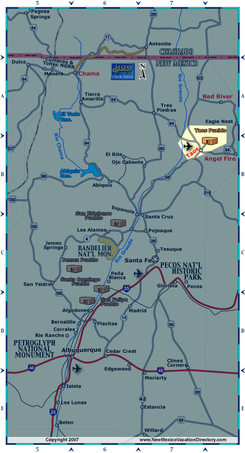 North Central New Mexico Map