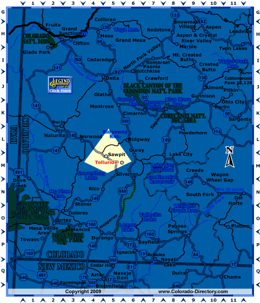 Southwest Colorado Map