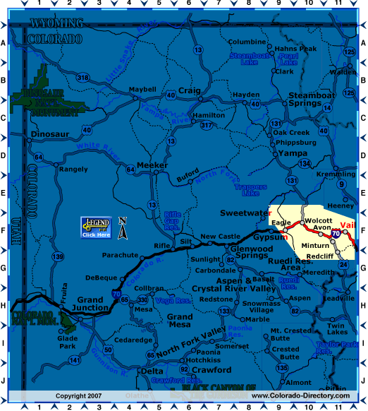 Northwest Colorado Map